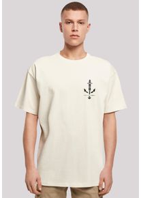 F4NT4STIC Herren T-Shirt "Ahoi Anker Knut & Jan Hamburg", beige, casual, Gr. XXXL, Obermaterial: 100% Baumwolle, Shirts, Print