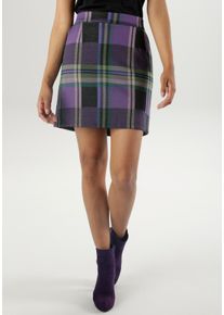 Damen Minirock, bunt, modisch, Gr. 34, Aniston SELECTED, Jacquardmuster, kariert, Jersey, Obermaterial: 75% Polyester, 25% Viskose, Röcke, im
