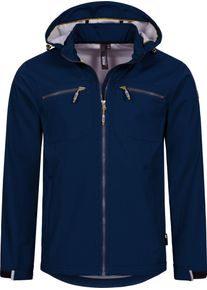 LPO Herren Softshelljacke "LAC SIMARD NEW II Men", blau, casual, Gr. 48, 96% Polyester; 4% Elasthan, Jacken, mit abnehmbarer Kapuze