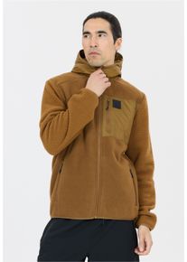 WHISTLER Herren Fleecejacke "Makaloo", braun, sportlich, Gr. M, unifarben, 100% Polyester, Jacken, mit praktischer Kapuze