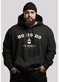 F4NT4STIC Herren Kapuzenpullover "Ho Ho Ho Santa Weihnachten PLUSSIZE", schwarz, casual, Gr. L, Obermaterial: 65% Baumwolle, 35% Polyester, Pullover,