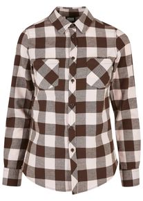 Urban Classics Damen Langarmhemd "Urban Classics Damen Ladies Turnup Checked Flanell Shirt", pink, Gr. 4XL, 100% Baumwolle, Hemden
