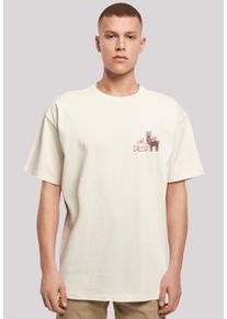 F4NT4STIC Herren T-Shirt "Christmas Deer", beige, casual, Gr. XXL, Obermaterial: 100% Baumwolle, Shirts, Premium Qualität, Rock-Musik, Band