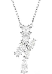 Swarovski Damen Kette mit Anhänger "Schmuck Geschenk Halskette Matrix, 5700420", Metall, L: 45cm, silber, Metall, Halsketten, mit Swarovski Zirkonia