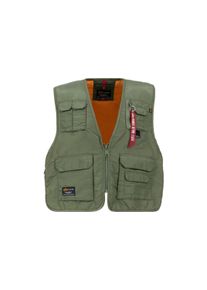 Herren Blouson "Alpha Industries Men - Vests Utility Vest", grün, Gr. S, Alpha Industries, Obermaterial: 100% Nylon, Futter: 100% Polyester, Jacken