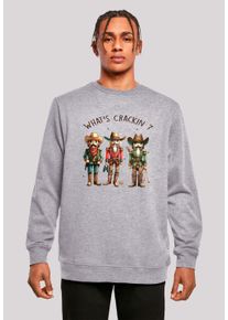 F4NT4STIC Herren Sweatshirt "Whats Crackin Nutcrackers Cowboys Cute Weihnacht", grau, casual, Gr. XS, Obermaterial: 50% Baumwolle, 50% Polyester,