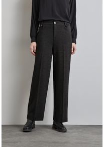 Street One Damen Stoffhose, schwarz, casual, Gr. 40, unifarben, Stoff, 61% Viskose, 25% Polyamid, 9% Polyester, 5% Elasthan , Hosen, High Waist