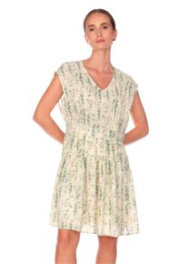 Damen Jerseykleid "JASNA", beige, casual, Gr. S, Le Temps Des Cerises, 100% Polyester, Kleider, mit schönem Batik-Muster