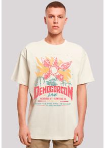 F4NT4STIC Herren T-Shirt "Stranger Things Demogorgon Poster", beige, casual, Gr. S, Obermaterial: 100% Baumwolle, Shirts, Premium Qualität