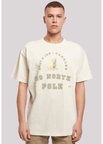 F4NT4STIC Herren T-Shirt "Eisbär", beige, casual, Gr. XS, Obermaterial: 100% Baumwolle, Shirts, Print