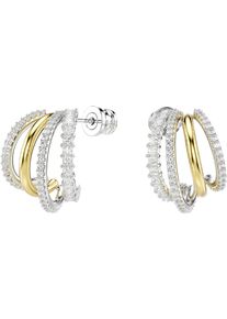 Swarovski Damen Paar Creolen "Schmuck Geschenk Hyperbola Ohrringe, 5689718", Metall, gold, Metall, Ohrringe, mit Swarovski Zirkonia (synth.)