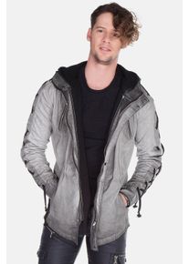 Cipo & Baxx CIPO & BAXX Herren Outdoorjacke "Jacke", grau, Basic, Gr. S, bedruckt, 100% Baumwolle, Jacken, mit Rückendetail, CJ-183