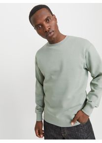 Jack & Jones JACK & JONES Herren Sweatshirt "JJESTAR BASIC SWEAT CREW NECK NOOS", grün, modisch, Gr. S, unifarben, angeraute Sweatware, Obermaterial: 70%