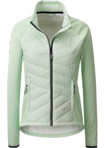 LPO Damen Fleecejacke "EDINA II WOMEN", grün, casual, Gr. 48, 100% Polyester, Jacken, weiche Hybrid-Fleecejacke in traditioneller Optik