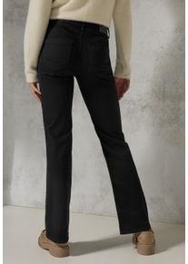 Cecil Damen Bootcut-Jeans, schwarz, casual, Gr. 25, unifarben, Jeans, 75% Baumwolle, 23% wiederverwerteter Polyester, 2% Elasthan, Jeans,