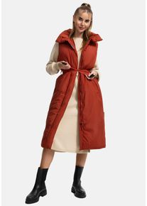 Navahoo Damen Longweste "Abendlied XIV", orange, modisch, Gr. S, Obermaterial: 100% Polyester (recycelt), Innenfutter: 100% Polyester (recycelt),