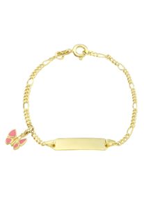 Amor Mädchen Goldarmband "Schmetterling, 2014336", Gelbgold 375, bunt, Gelbgold 375, Armbänder, Made in Germany, mit Emaille