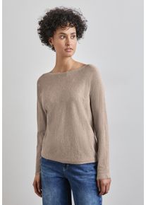Street One Damen Strickpullover, beige, casual, Gr. 42, unifarben, Stoff, 30% Polyester, 29% Polyacryl, 21% Viskose, 20% Nylon, Pullover, mit