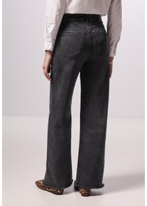 Damen Gerade Jeans, schwarz, casual, Gr. 34, STREET ONE STUDIO, unifarben, Jeans, 89% Baumwolle, 8% Polyester, 3% Elasthan, Jeans, High Waist