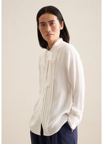 Seidensticker Damen Schluppenbluse "Schwarze Rose", weiß, Gr. 34, unifarben, 100% Viskose, Blusen, Langarm Schluppe Uni
