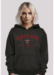 F4NT4STIC Damen Kapuzenpullover "Weihnachten Candy Coated Christmas", schwarz, casual, Gr. XL, Obermaterial: 65% Baumwolle, 35% Polyester, Pullover,