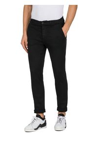 Replay Herren Chinohose "Slim Fit ZEUMAR", schwarz, casual, Gr. 33, Web, Obermaterial: 91% Baumwolle, 6% Elastomultiester, 3% Elasthan, Hosen