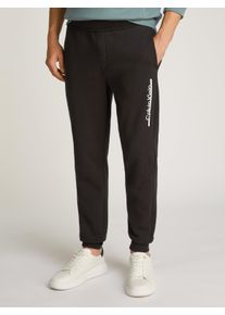 Calvin Klein Herren Jogginghose "SPLIT LINE LOGO JOGGER", schwarz, casual, Gr. M, unifarben, Web, Obermaterial: 64% Baumwolle, 36% Polyester, Hosen,