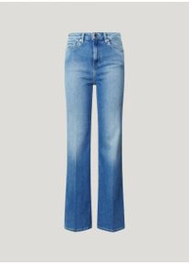 Pepe Jeans Damen Slim-fit-Jeans "FLARE HW", blau, casual, Gr. 28, Denim/Jeans, Obermaterial: 90% Baumwolle, 6% Polyester, 4% Elasthan, Jeans