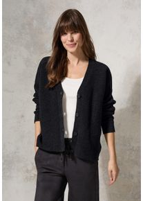 Cecil Damen Cardigan, grau, casual, Gr. XL, unifarben, Stoff, 68% Polyester, 32% Baumwolle, Strickjacken, mit V-Ausschnitt