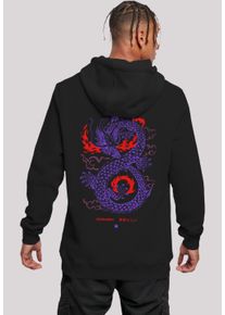 F4NT4STIC Herren Kapuzenpullover "Dragon fire", schwarz, casual, Gr. L, Obermaterial: 65% Baumwolle, 35% Polyester, Pullover, Print