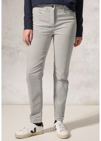 Cecil Damen Stoffhose, grau, casual, Gr. 32, unifarben, Web, 98% Baumwolle, 2% Elasthan, Hosen, aus Baumwolle mit Stretchanteil