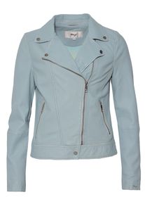 Maze Damen Blouson "42023069", blau, Gr. L, Obermaterial: 100% Lammleder / Innenfutter: 100% Baumwolle/ Ärmelfutter: 100% Polyester/ Strick: 95%