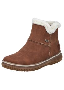 Rieker Damen Winterboots, Gr. 38, braun, Lederimitat, Textil, sportlich, Schuhe, Stiefelette, Warmfutter, mit wasserabweisender RiekerTEX-Membran