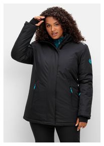 sheego Damen Skijacke "Große Größen", schwarz, casual, Gr. 50, unifarben, Obermaterial: 100% Polyester;Wattierung: 100% Polyester;Futter oben: 100%