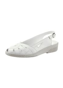 Kiarflex Damen Sandalette, Gr. 41, weiß, Glattleder, klassisch, Schuhe