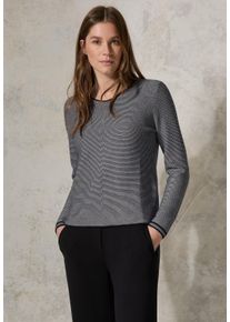 Cecil Damen Strickpullover, schwarz, casual, Gr. S, unifarben, Web, 100% Baumwolle, Pullover, Feinstrick