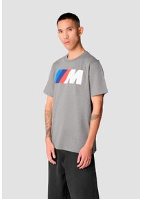 BMW Herren T-Shirt, Gr. XS, grau, Obermaterial: 100% Baumwolle, meliert, casual, Shirts, mit BMW M Logo Puff-Druck auf der Brust