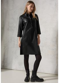Cecil Damen Blusenkleid, schwarz, casual, Gr. XXL, unifarben, Stoff, 95% Polyester, 5% Elasthan, Kleider, mit Eingrifftaschen