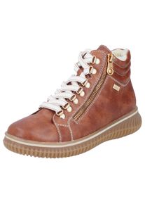 Rieker Damen Winterboots, Gr. 39, braun, Lederimitat, sportlich, Schuhe, Schnürboots, Stiefelette mit wasserabweisender RiekerTEX-Membran