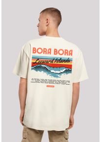 F4NT4STIC Herren T-Shirt "Bora Bora Leewards Island", beige, casual, Gr. 5XL, Obermaterial: 100% Baumwolle, Shirts, Print