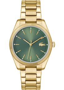 Lacoste Damen Quarzuhr "CAPUCINE", gold, Armbanduhren, Armbanduhr, Damenuhr, analog, Glaskristalle, Edelstahlarmband