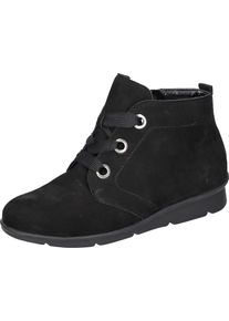 Waldläufer WALDLÄUFER Damen Schnürboots "K-INGA", Gr. 3,5, schwarz, Nubukleder, klassisch, Schuhe, Stiefelette, Bequemschuh in Komfortweite K = extraweit
