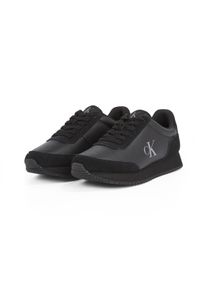 Damen Sneaker "RUNNER LACEUP LOW MIX MG", Calvin Klein Jeans, Gr. 39, schwarz, Leder, Veloursleder, unifarben, sportlich, Schuhe, Freizeitschuh,