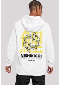 F4NT4STIC Herren Kapuzenpullover "Koi Golden Gai", weiß, casual, Gr. M, Obermaterial: 65% Baumwolle, 35% Polyester, Pullover, Print