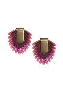 Gretchen Damen Paar Ohrstecker "Pam Pem Earring Stud", rosa, modisch, Leder, Ohrringe, aus buntem Pergament