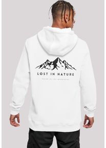F4NT4STIC Herren Kapuzenpullover "MOUNTAIN x F4NT4STIC", weiß, casual, Gr. XXL, Obermaterial: 65% Baumwolle, 35% Polyester, Pullover, Print