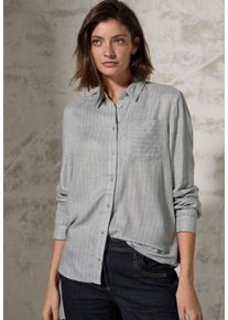 Cecil Damen Hemdbluse, grau, casual, Gr. XXL, unifarben, Stoff, 100% Viskose, Blusen, mit Brusttasche