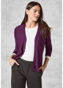 Cecil Damen Cardigan, rosa, casual, Gr. M, unifarben, Web, 60% Baumwolle, 40% Viskose, Strickjacken, mit V-Ausschnitt