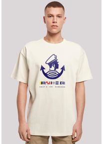 F4NT4STIC Herren T-Shirt "Knut & Jan Hamburg Logo", beige, casual, Gr. XL, Obermaterial: 100% Baumwolle, Shirts, Print