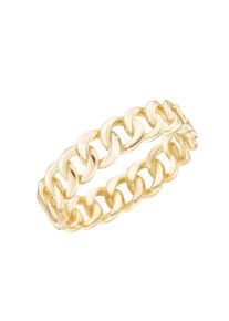 Luigi Merano Damen Goldring "mit Panzerketten-Design, Gold 375", 56, Gelbgold 375, gold, Gelbgold 375, Fingerringe